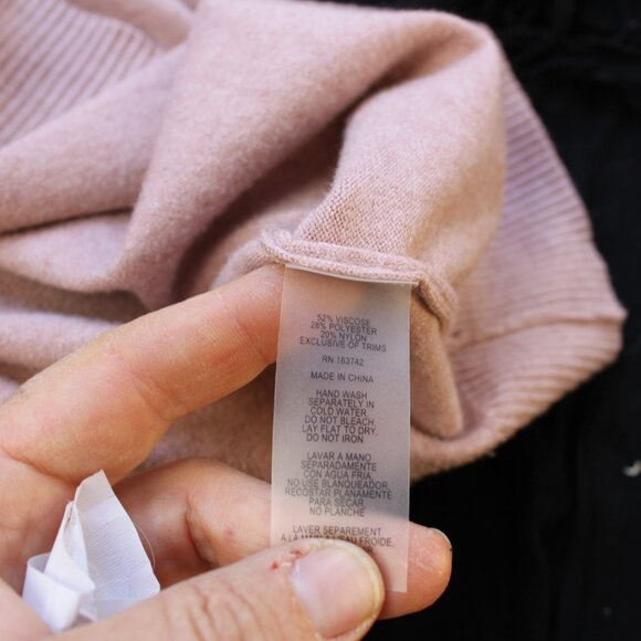 LIV milano sweater xl Dusty Pink rhinestone peter pan collar - Picture 5 of 5